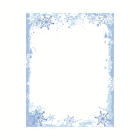 Geographics Blue Snowflakes Letterhead - 8.5" x 11" - 70 Pack-8.5" x 11"