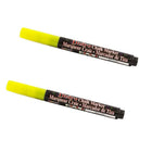 Marvy Uchida Fine-Point Liquid Chalk Markers - Erasable - Dustless - Neon Yellow - 2 Pack-Colour: Colour: Neon Yellow