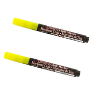 Marvy Uchida Fine-Point Liquid Chalk Markers - Erasable - Dustless - Neon Yellow - 2 Pack-Colour: Colour: Neon Yellow