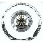 Elegance Crystal Round Skeleton Clock-This crystal round skeleton clock add the touch of class to your work desk.