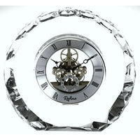 Elegance Crystal Round Skeleton Clock-This crystal round skeleton clock add the touch of class to your work desk.