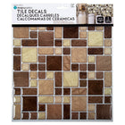 CTG Brands Multi Square Tile, 10" x 10", Brown, 6 Pack-Versatile: use the peel and stick backsplash wallpaper for kitchen sink walls, bathroom backsplash, bedroom walls, laundry room, staircase, or on any other flat surfaces that are non-porous surfaces