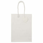 JAM Paper Gift Bags with Rope Handles - Medium - 8" x 10" x 4" - White Matte - 100 Pack-Size: Medium (8 x 10 x 4 inches)