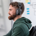 Logitech Zone Vibe 100 Lightweight Wireless Over Ear Headphones with Noise Canceling Microphone - Graphite-Built for future: Choose sustainability with Zone Vibe 100, made with 25% post-consumer recycled plastic for a better future