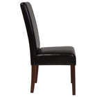 Flash Furniture Greenwich Series Parsons Chair, Brown Leather (QYA379061BRNL)-Midcentury