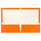 JAM Paper 2 Pocket Laminated Glossy Presentation Folders, Orange, 25 Pack-Capacity: 200 sheets