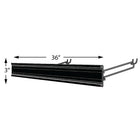 Azar Displays Extended Sign Holder, 3" x 36" (600336-BLK)-Black Metal