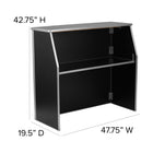 Flash Furniture 4' Black Laminate Foldable Bar-Top Size: 47.25"W x 16"D x 16.75"H from Table