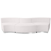 Flash Furniture HERCULES Alon Melrose LeatherSoft Reception Configuration - 3 Pieces, White-Contemporary Reception Set