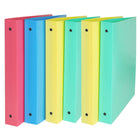 C-Line 3-Ring Poly Binder, 1 Inch Capacity, Assorted Colors, 6 Pack-Durable polypropylene