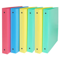 C-Line 3-Ring Poly Binder, 1 Inch Capacity, Assorted Colors, 6 Pack-Durable polypropylene