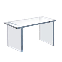 Azar Acrylic Thick Riser with Bumpers - 22" W x 10" D x 12" H - Clear-Sold in multiples of: 1