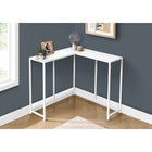 Monarch Specialties 2160 Accent Table - 36"L/White/White Corner Console-Product dimensions: 32" H x 36" L x 36" W