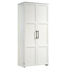 Sauder HomePlus Storage Cabinet - White -Hidden storage behind doors.