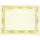 St. James Elite Bond Certificates, Ivory Linen with Classic Gold Foil Design, 12 Pack-Premium linen 24 lb ivory certificates