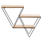Truu Design Decorative Triangle Wooden Wall Shelf, 15.5 x 18.5 inches, Black-Measurement: the floating shelf measures 18.5"L x 15.5"H x 4"W in dimensions