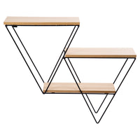 Truu Design Decorative Triangle Wooden Wall Shelf, 15.5 x 18.5 inches, Black-Measurement: the floating shelf measures 18.5"L x 15.5"H x 4"W in dimensions