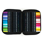 Tombow 54 Zipp Marker Case - Black-Includes 54 Dual Brush Pens in Cool Tones, Warm Tones and Neutral Tones