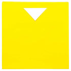 Jam Paper Heavy Duty Die Cut Glossy Gift Bags with Triangle Handle - Medium - 12" x 12" x 4" - Yellow - 3 Pack-Quantity: Sold Individually