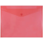 JAM Paper Plastic Envelopes with Snap Closure, Letter Booklet, 9.75 x 13, Red Poly, 12 Pack (218S0RE)-Red grid