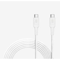 LOGiiX Piston Connect XL 3M USB-C to USB-C - White-Unleash ultra-fast charging for laptops, tablets and smartphones with this braided USB-C cable