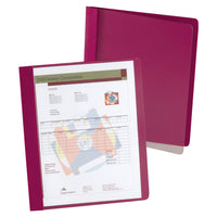 Oxford Extra Wide Clear Front Report Covers, 3 Tang Fasteners, Letter Size, Red-Specially-sized to protect all components of a complete presentation