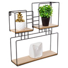 Truu Design Decorative Square Wooden Wall Shelf, 17.75 x 16 inches, Black-Versatile: great way to display your favorite accent pieces, succulents, picture frames, candles, figurines, money banks and other small decorative items
