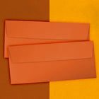JAM Paper #10 Business Envelopes, 4 1/8 x 9.5, Brite Hue Orange Recycled, 100 Pack (15860g)-Material: paper