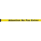 SCN Industrial Build Your Own Crowd Control Barriers - Tape Cassettes, Attention Ne Pas Entrer, 7', Yellow Tape - 3 Pack-Legend Attention ne pas entrer