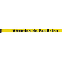 SCN Industrial Build Your Own Crowd Control Barriers - Tape Cassettes, Attention Ne Pas Entrer, 7', Yellow Tape - 3 Pack-Legend Attention ne pas entrer