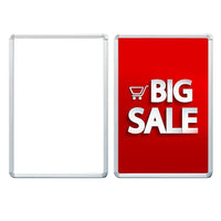 Futech SFR008 Round Corner Snap Frame Sign Holder, 38" x 26" x 3/4", Aluminum-Frame size: 26" x 38" ; Image size: 24" x 36"