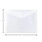 JAM Paper Plastic Envelopes with Snap Closure, Letter Booklet, 9.75 x 13, Clear Poly, 12 Pack (218S0CLG)-Material: plastic