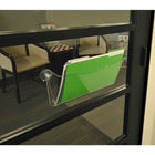 Azar Single Pocket Wall File with Suction Cups, Clear, 4/Pack (250055)-Holds Files , mounts to any smooth surface