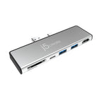 J5Create JCD324 Ultradrive Mini-Dock for Surface Pro 7 - Silver-4.65H x 1.44W x 0.37D in