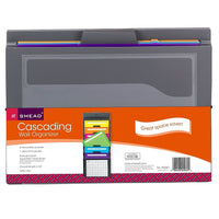 Smead Cascading Wall Organizer, Grey with Bright Pockets (SMD92060)-Cascading Wall Organizer