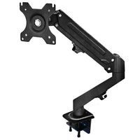 MotionGrey Single Metal Computer Monitor Arm Vesa Mount Installation For Up To 28-inch screen - Black Arm-Compatible with 13" - 28" monitors and screens