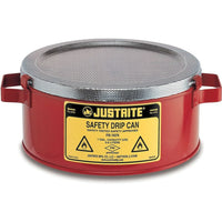 Justrite Drip Can-Ideal for placement below drum faucets, drains or valves to catch drips or overflows of liquids