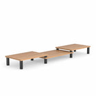 ShoppingAll Dual Monitor Stand and Riser - Walnut-Designed to raise vertical disposition of monitors, laptops, printers, TV and LCD display