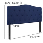 Flash Furniture Cambridge Tufted Upholstered Full Size Headboard - Navy Fabric-Headboard Size: 56.75''W x 3''D x 24''H