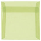 JAM Paper 5.5 x 5.5 Square Envelopes, Leaf Green Translucent Vellum, 250 Pack (1591908H)-Leaf green translucent envelope