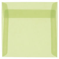 JAM Paper 5.5 x 5.5 Square Envelopes, Leaf Green Translucent Vellum, 250 Pack (1591908H)-Leaf green translucent envelope