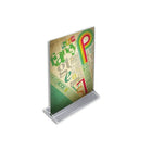 Azar Displays 11" x 8.5" Vertical Top Load Acrylic Sign Holder, Clear, 10 Pack (142715)-Cards can be inserted back to back for easy viewing