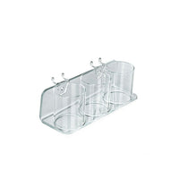 Azar Displays 3 Cup for Peg/Slat Acrylic Tray, 2 Pack (225591)-Made from acrylic