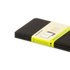 Moleskine Cahier Plain Soft Cover Journal with Pocket - 3.5" x 5.5" - Black - 3 Pack-Acid Free Ivory coloured paper