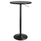 Nicer Furniture 28" Adjustable Height Bar Table -  Black Base-A lightweight and versatile table that can accommodate various settings: bars, bistros, restaurants, and event venues