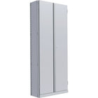 Metalware Boltless Shelving Unit Doors, 36" x 76", Light Grey-Lockable swinging doors installs easily on closed style shelving