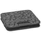 Merangue Collapsible File Storage Bin - Double Compartment - Black Paisley-Folds flat for easy storage when not in use
