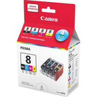 Canon CLI-8 Black and Colour Ink Tanks, Value Pack-Quality Canon inkjet printer inks produce crisp blacks and vibrant colours