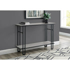 Monarch Specialties 3576 48"L Accent Table - Grey/Black Metal Hall Console-Product Dimensions: 32"H x 47.25"W x 13.75"D