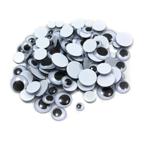 Charles Leonard Creative Arts Round Wiggle Eyes, Black, Assorted Sizes, 1000/Pack (CHL64500)-Round wiggle eyes give life to dolls, animals, toys and more